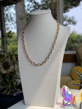 Gold Plated Sterling Silver Link Chain Necklace - 18"